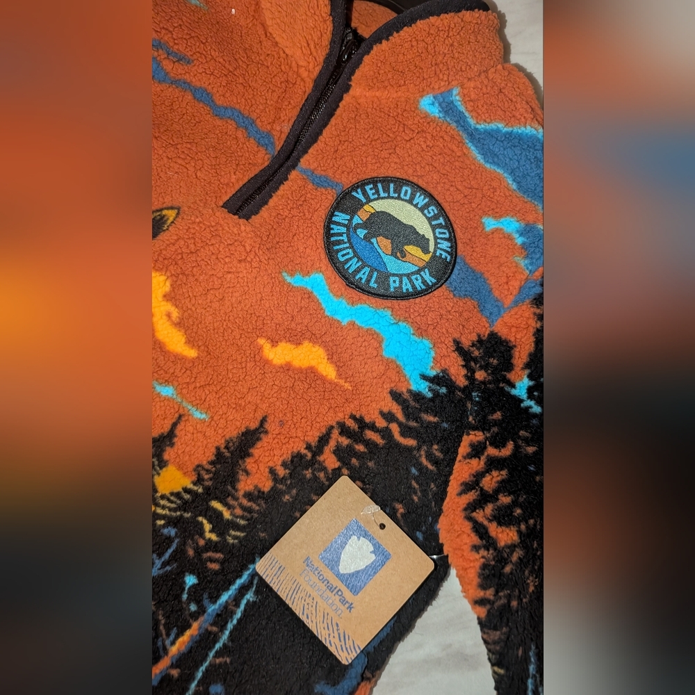 Kids' Multicolor Bear Print Sweatshirt NATIONAL PARK FOUNDATION Yellowstone - Picture 3 of 5